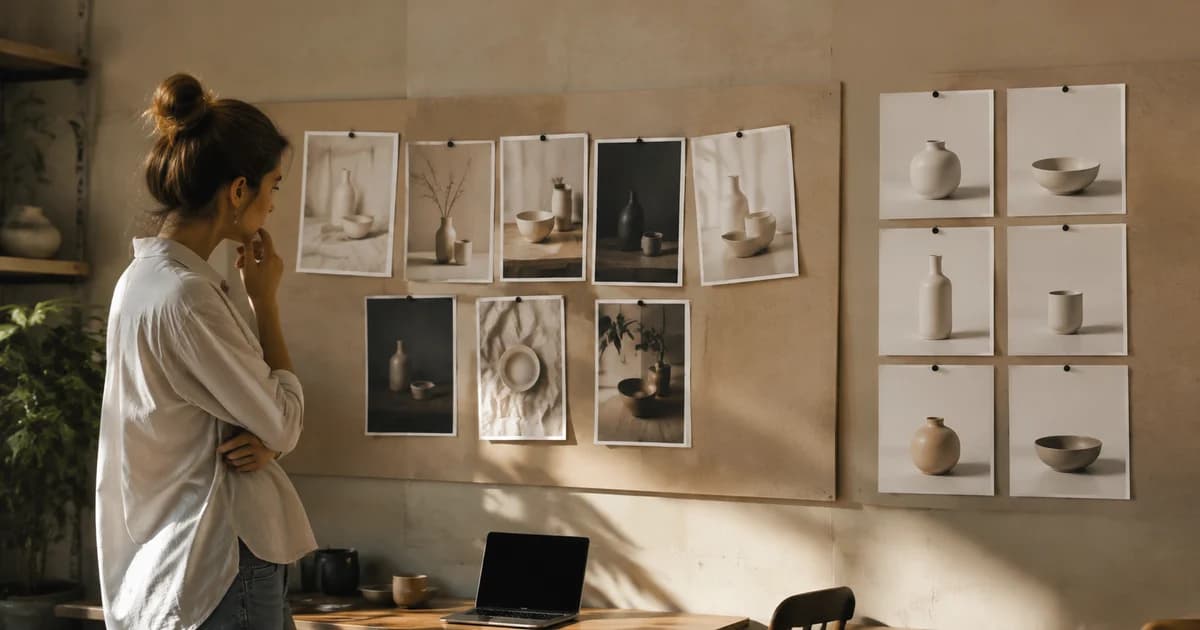 Mixed product photography styles compared with a consistent set of catalogue images.