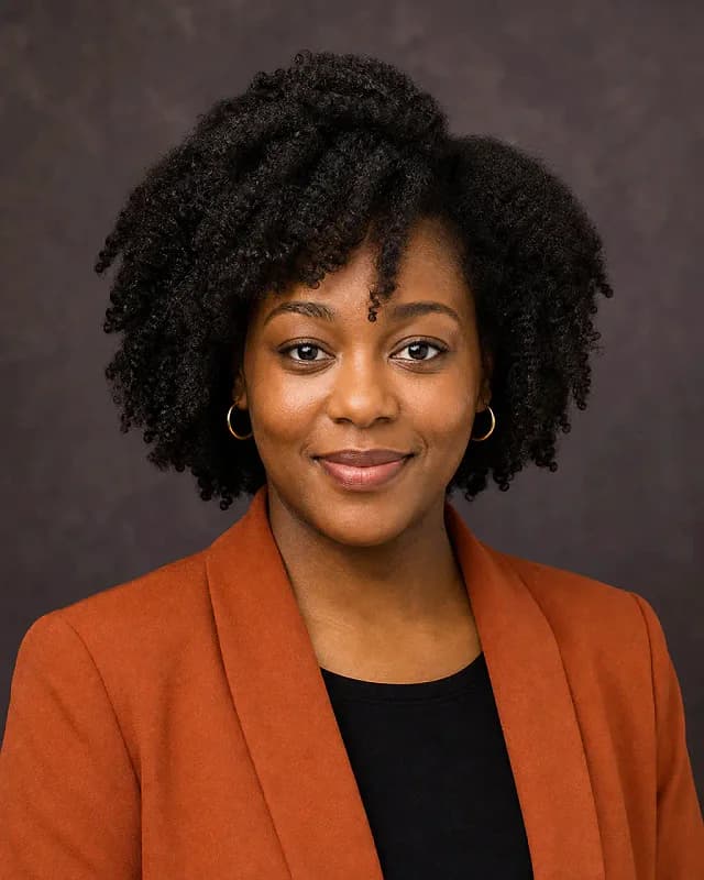 Original synthetic studio portrait showing the data scientist headshot framing