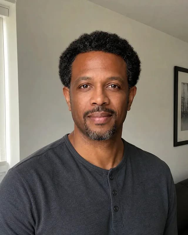 Original synthetic casual portrait before the executive headshot direction