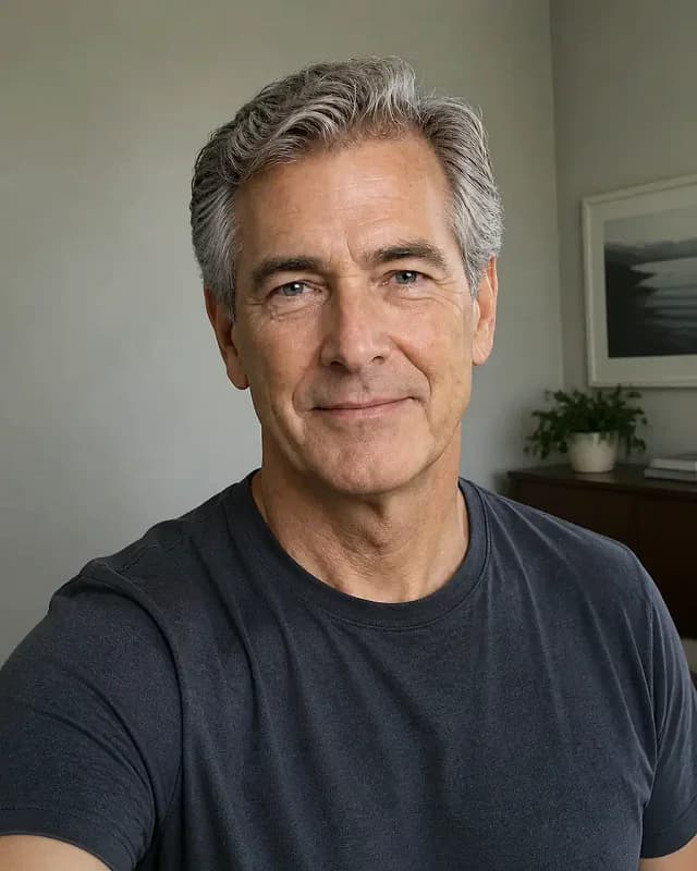 Original synthetic casual portrait before the personal trainer headshot direction
