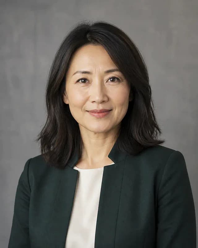 Original synthetic studio portrait showing the recruiter headshot framing