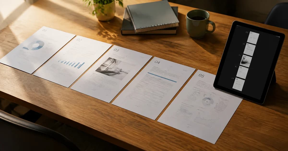 Document photos arranged in reading order before combining them into one PDF.