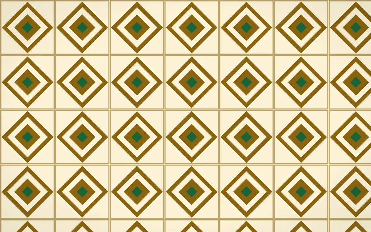 Accra Gold Diamond Tile — light brown, green and beige azulejo background