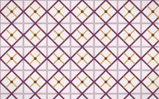 Andes Berry Lattice Tile — light pink, gold and white azulejo background