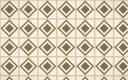 Atlas Sand Diamond Tile — light orange, blue and beige azulejo background
