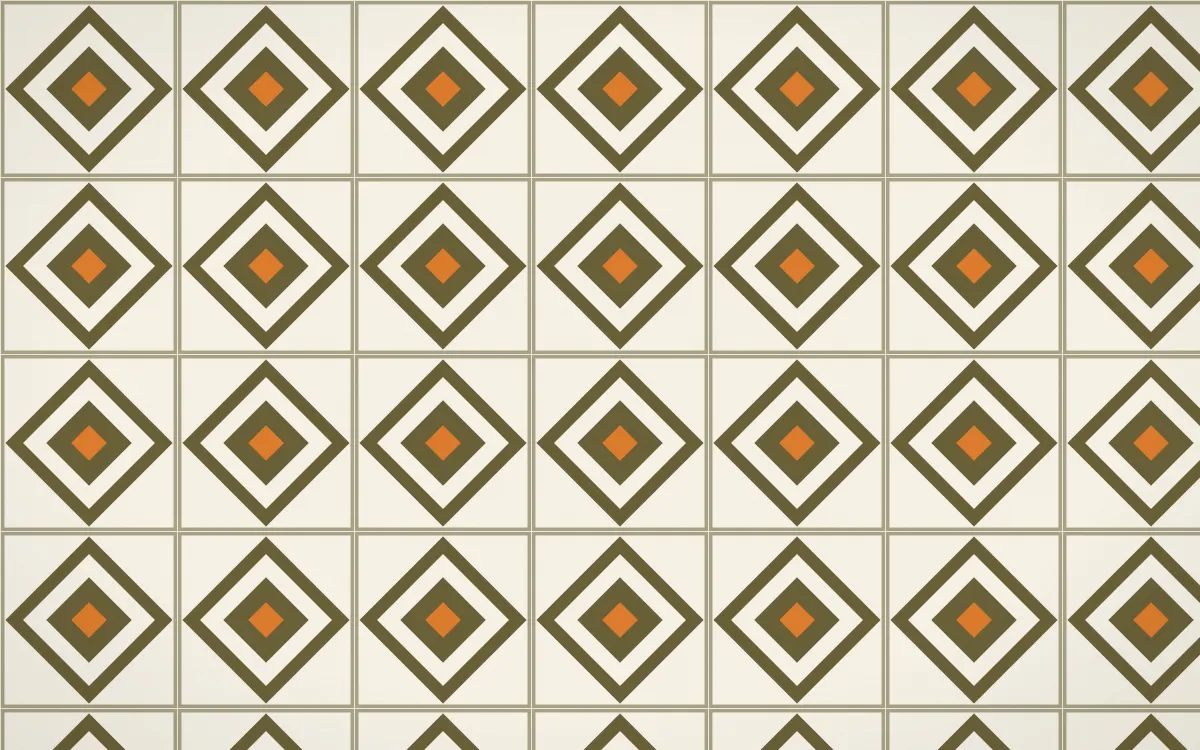 Bali Temple Diamond Tile — light brown, orange and beige azulejo background