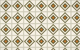Bali Temple Diamond Tile — light brown, orange and beige azulejo background