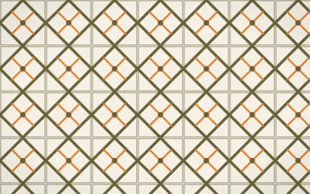 Bali Temple Lattice Tile — light brown, orange and beige azulejo background