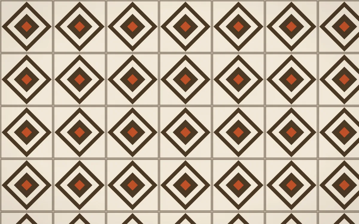 Bamako Earth Diamond Tile — light brown, orange and beige azulejo background