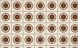 Bamako Earth Medallion Tile — light brown, orange and beige azulejo background