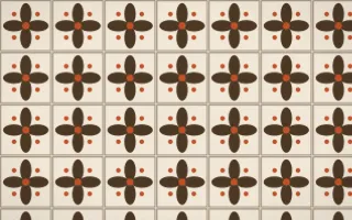 Bamako Earth Petal Tile — light brown, orange and beige azulejo background