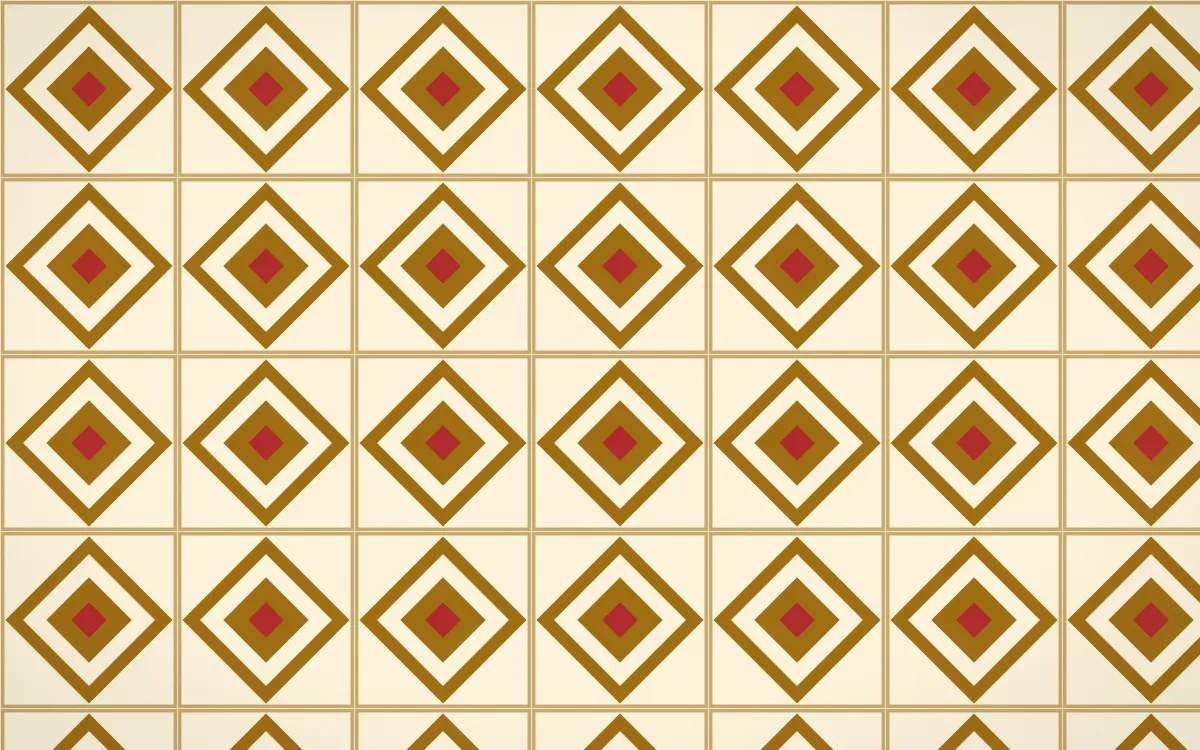 Bangkok Gold Diamond Tile — light brown, red and beige azulejo background