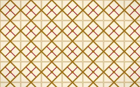 Bangkok Gold Lattice Tile — light brown, red and beige azulejo background