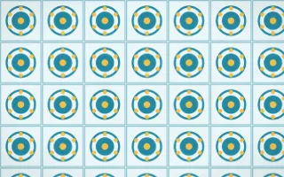 Bondi Surf Medallion Tile — light teal, gold and white azulejo background