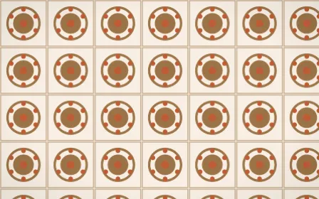 Cappadocia Medallion Tile — light orange and beige azulejo background