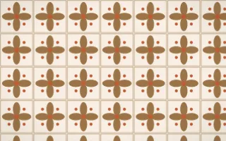 Cappadocia Petal Tile — light orange and beige azulejo background
