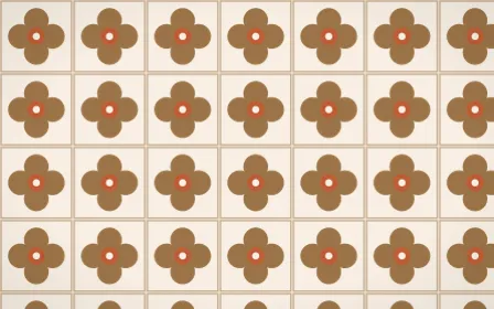 Cappadocia Quatrefoil Tile — light orange and beige azulejo background
