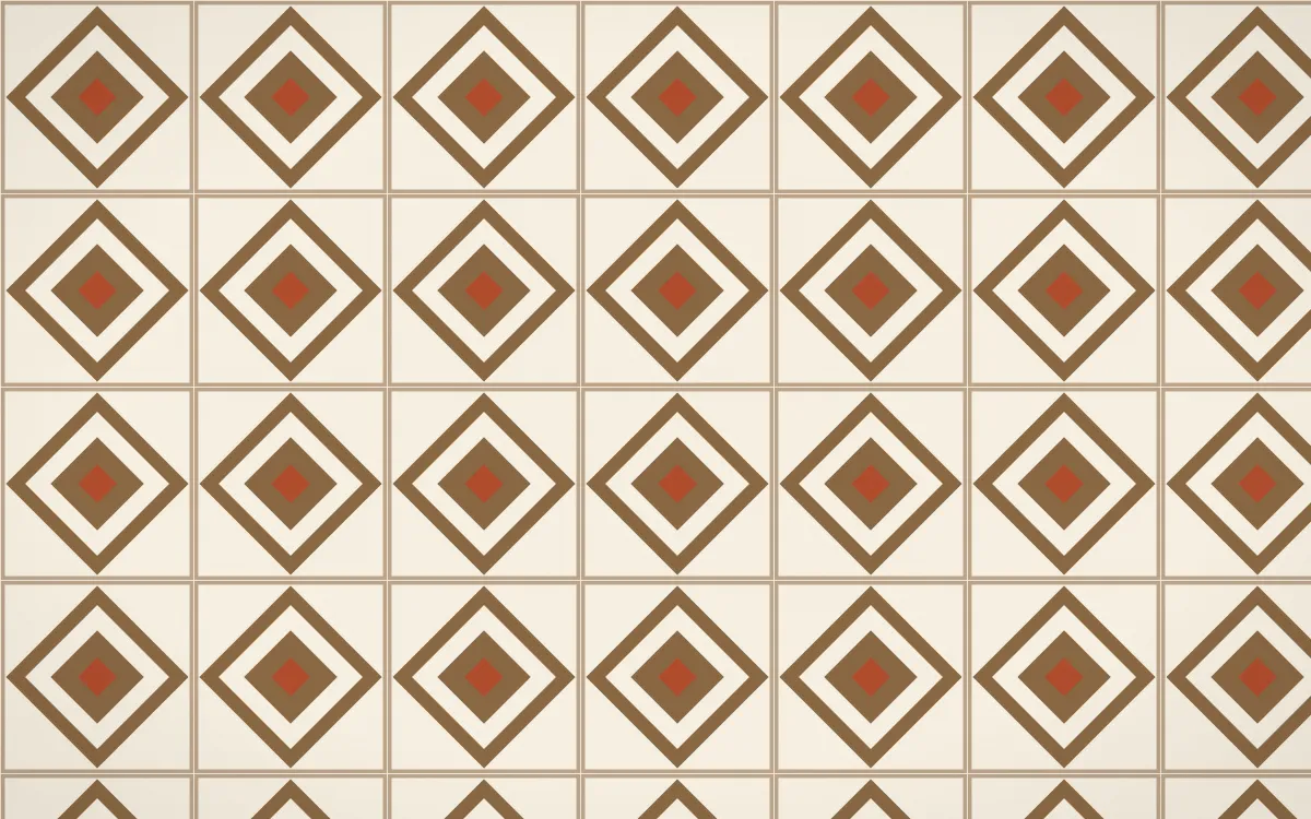Chai Cream Diamond Tile — light brown, orange and beige azulejo background