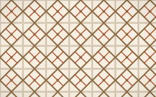 Chai Cream Lattice Tile — light brown, orange and beige azulejo background