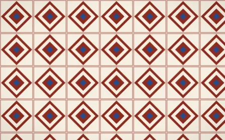 Cusco Weave Diamond Tile — light red, blue and beige azulejo background