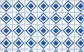 Delft Blue Diamond Tile — light blue and white azulejo background