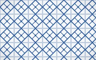 Delft Blue Lattice Tile — light blue and white azulejo background
