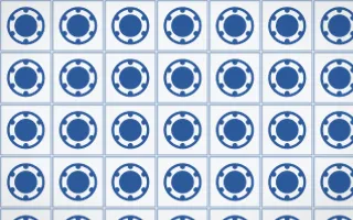 Delft Blue Medallion Tile — light blue and white azulejo background
