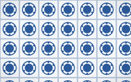 Delft Blue Medallion Tile — light blue and white azulejo background