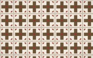 Desert Oud Cross Tile — light brown and beige azulejo background