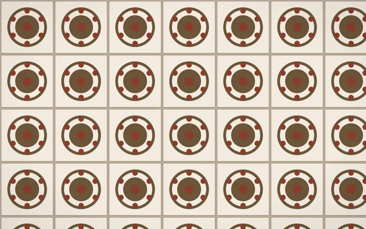 Desert Oud Medallion Tile — light brown and beige azulejo background