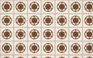 Desert Oud Medallion Tile — light brown and beige azulejo background