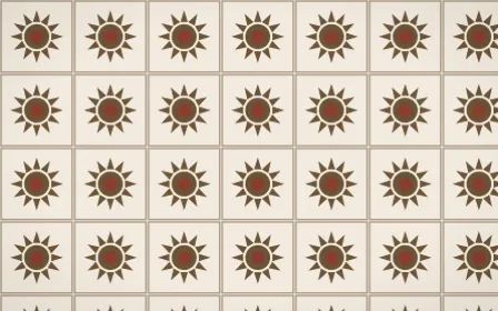 Desert Oud Sunburst Tile — light brown and beige azulejo background