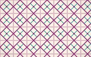 Fiesta Brava Lattice Tile — light pink, teal and white azulejo background