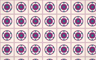Fiesta Brava Medallion Tile — light pink, teal and white azulejo background
