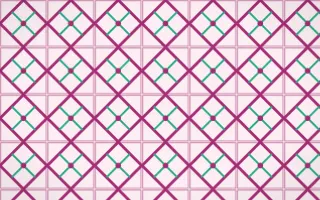 Holi Splash Lattice Tile — light pink, teal and white azulejo background