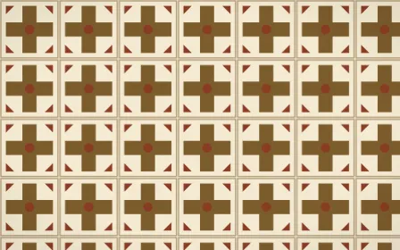 Java Heritage Cross Tile — light brown and beige azulejo background