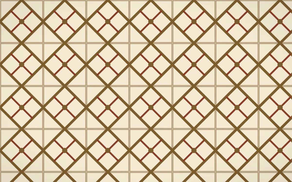 Java Heritage Lattice Tile — light brown and beige azulejo background