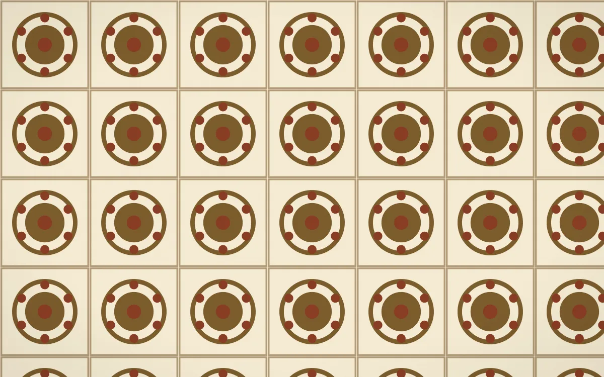Java Heritage Medallion Tile — light brown and beige azulejo background