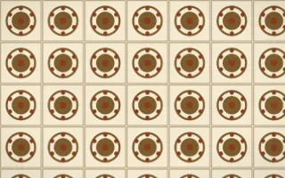 Java Heritage Medallion Tile — light brown and beige azulejo background