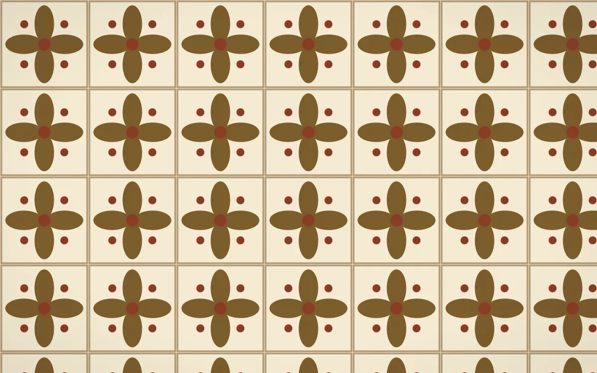 Java Heritage Petal Tile — light brown and beige azulejo background