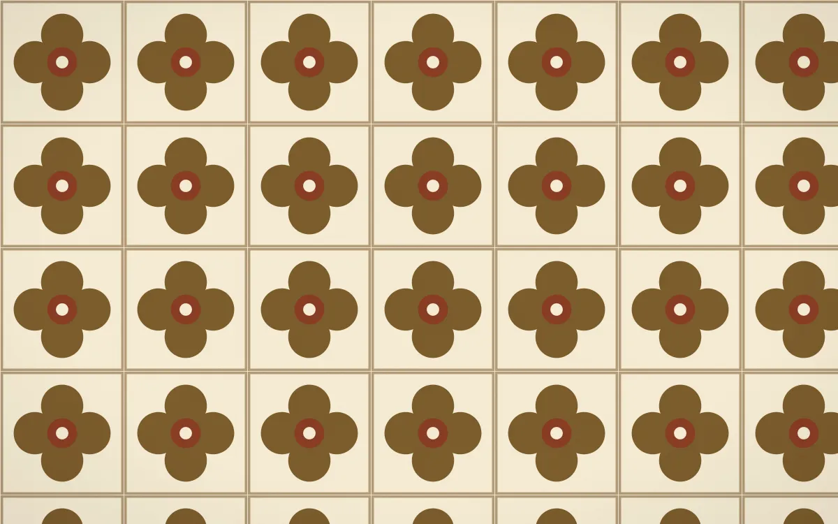 Java Heritage Quatrefoil Tile — light brown and beige azulejo background