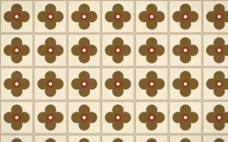 Java Heritage Quatrefoil Tile — light brown and beige azulejo background