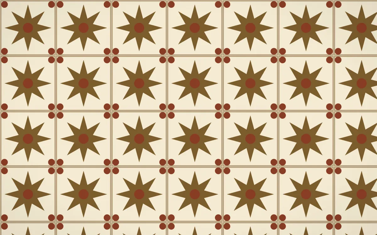 Java Heritage Star Tile — light brown and beige azulejo background