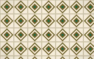 Kerala Spice Diamond Tile — light brown, green and beige azulejo background