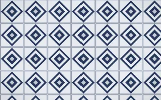 Kyoto Indigo Diamond Tile — light blue, grey and white azulejo background