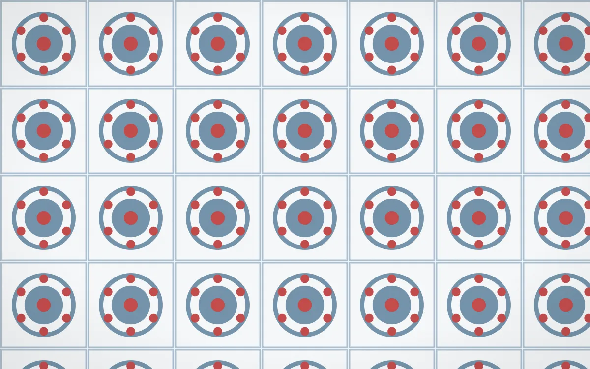 Lapland Snow Medallion Tile — light blue, red and white azulejo background