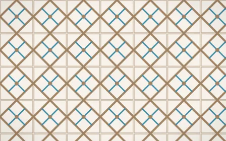 Manila Shell Lattice Tile — light orange, blue and white azulejo background