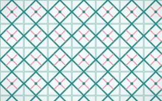 Miami Deco Lattice Tile — light teal, pink and white azulejo background
