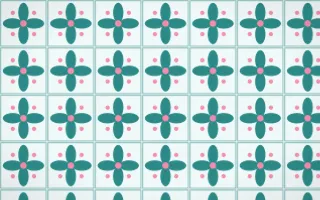 Miami Deco Petal Tile — light teal, pink and white azulejo background