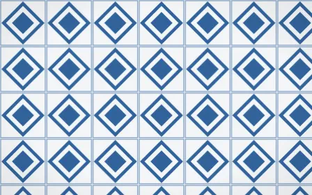 Ming Porcelain Diamond Tile — light blue and white azulejo background